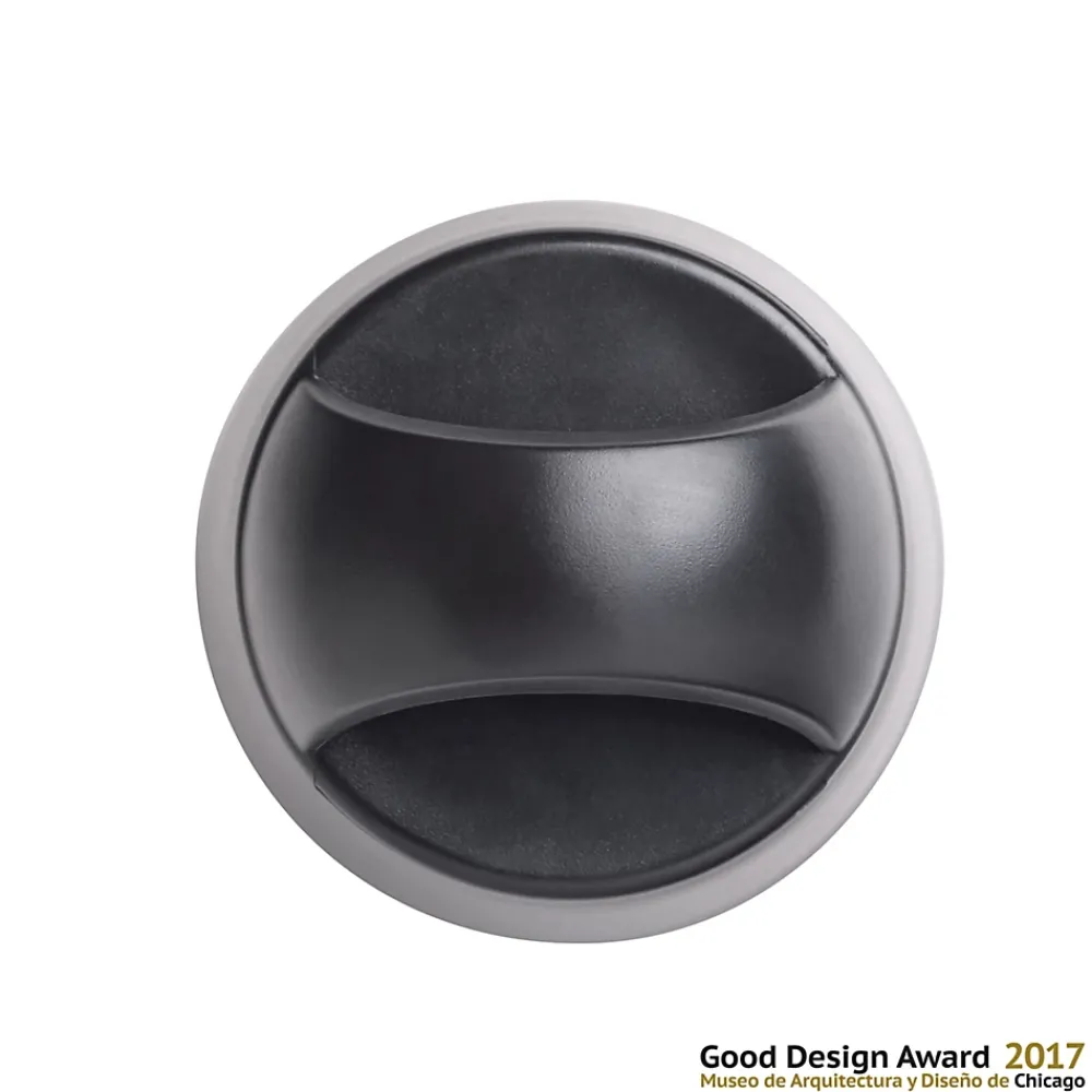 Bloque-porte soft touch Rei noir ⌀6,8x H.8,7 cm