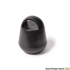 Bloque-porte soft touch Rei noir ⌀6,8x H.8,7 cm