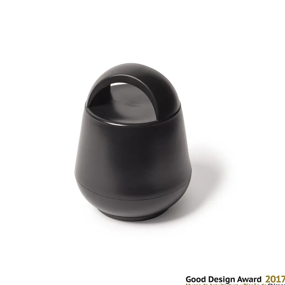 Bloque-porte soft touch Rei noir ⌀6,8x H.8,7 cm