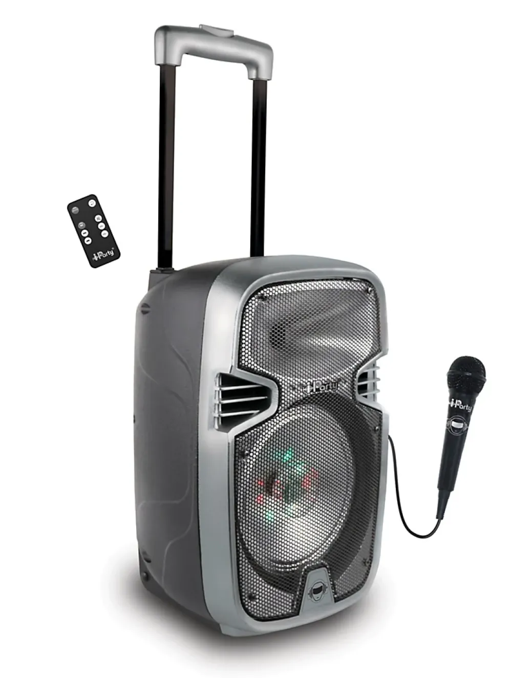 Lexibook Enceinte, Écouteur Et Casque-Bluetooth Karaoke avec roulettes, lumières et micro