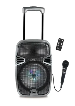 Lexibook Enceinte, Écouteur Et Casque-Bluetooth Karaoke avec roulettes, lumières et micro
