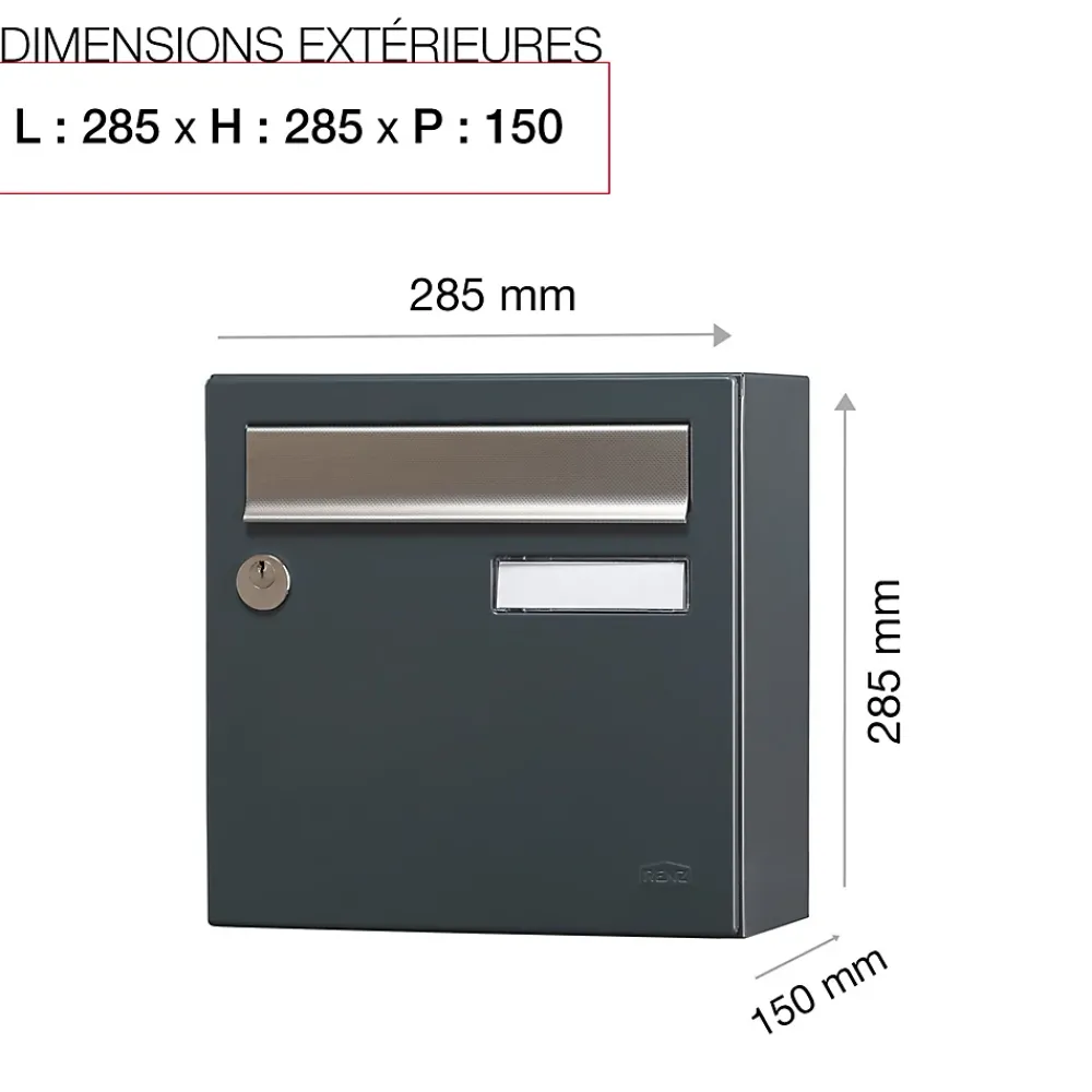 Renz Boite aux lettres Allure Compact gris anthracite 7016M