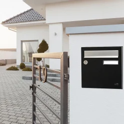 Renz Boîte Aux Lettres 1 Porte-Boite aux lettres Allure 1 porte noir 9005M