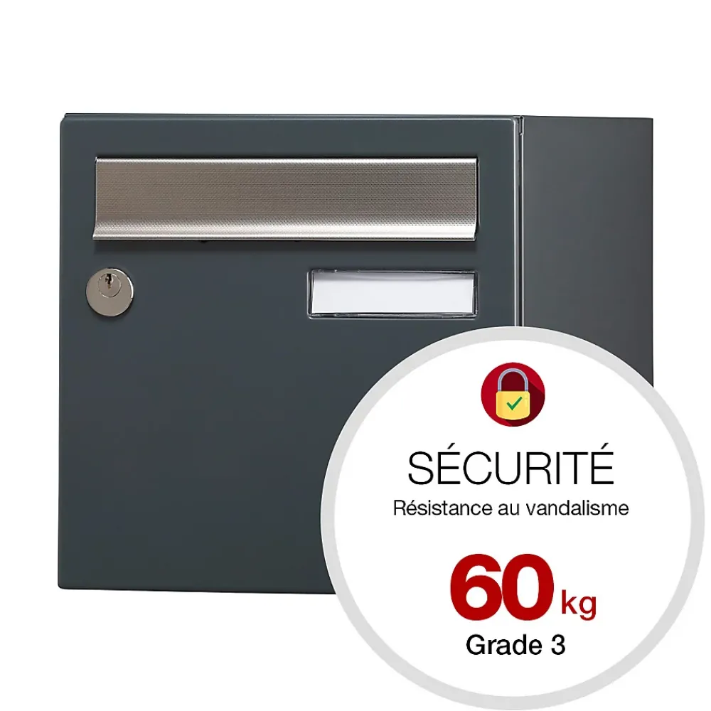 Renz Boîte Aux Lettres 1 Porte-Boite aux lettres Allure 1 porte gris anthracite 7016M