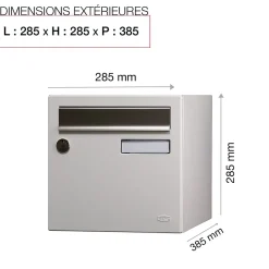 Renz Boîte Aux Lettres 1 Porte-Boite aux lettres Allure 1 porte blanc 9016M