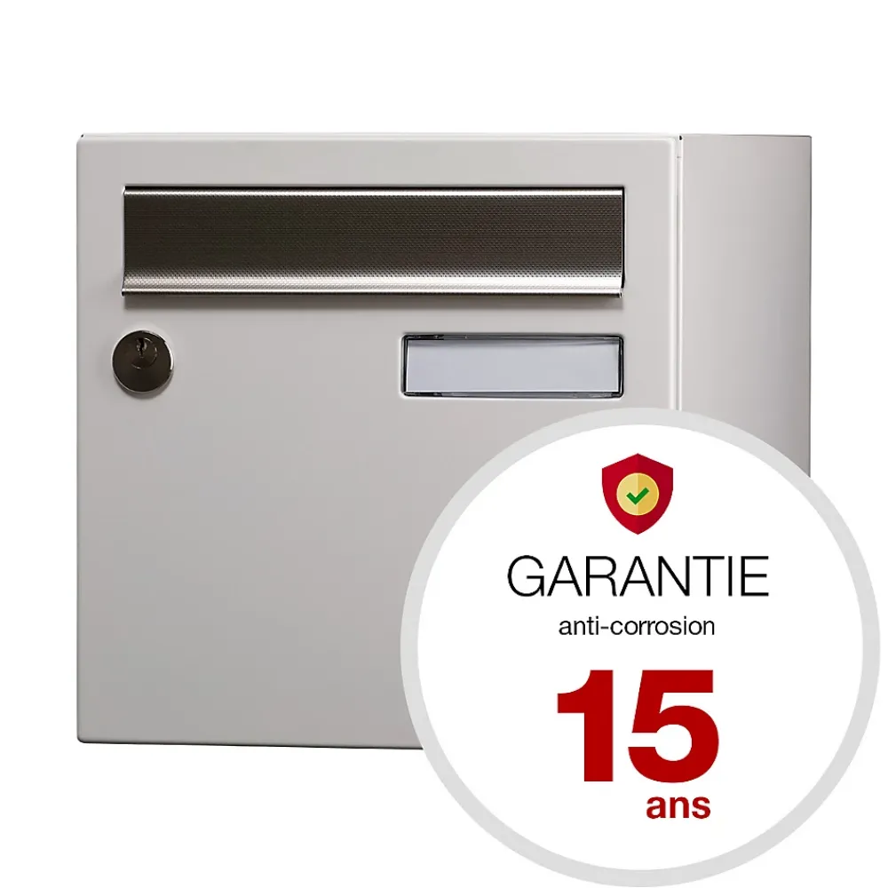 Renz Boîte Aux Lettres 1 Porte-Boite aux lettres Allure 1 porte blanc 9016M