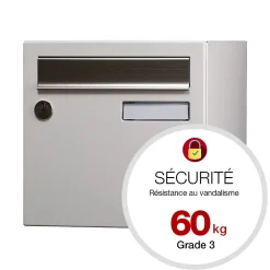 Renz Boîte Aux Lettres 1 Porte-Boite aux lettres Allure 1 porte blanc 9016M