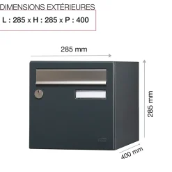 Renz Boite aux lettres Allure 2 portes gris anthracite 7016M
