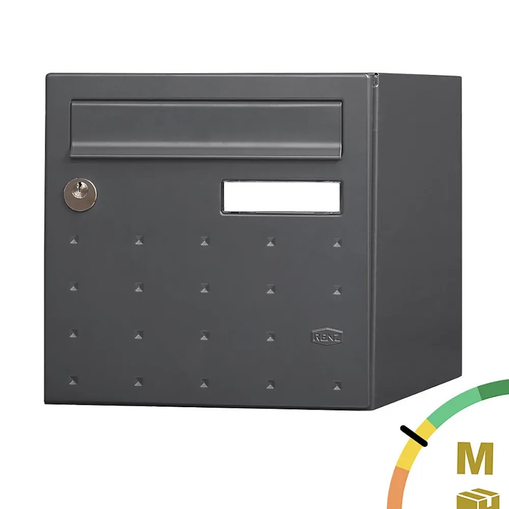 Renz Boîte Aux Lettres 1 Porte-Boite aux lettres CubYsm 1 porte Gris anthracite 7016M