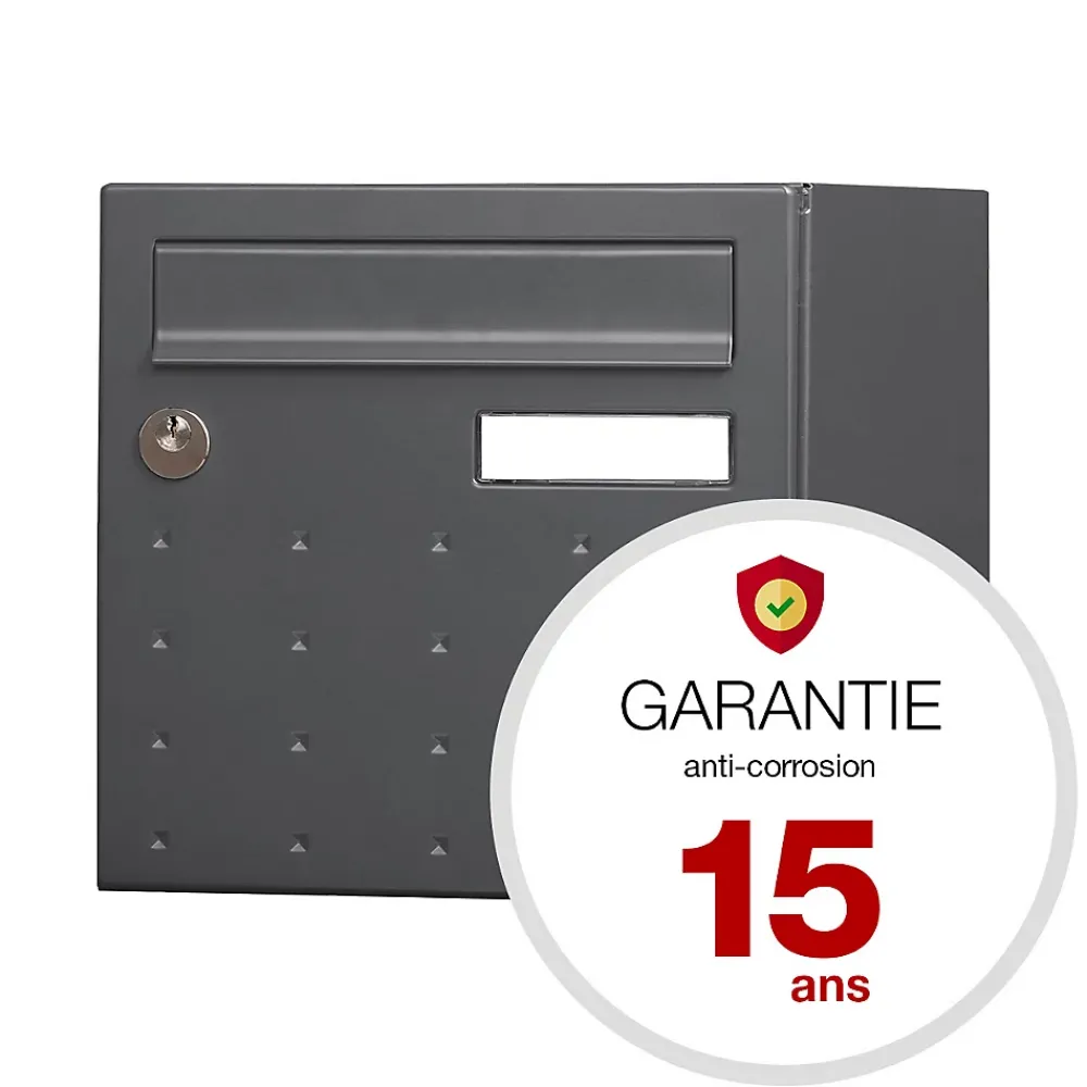 Renz Boite aux lettres CubYsm 2 portes Gris anthracite 7016M