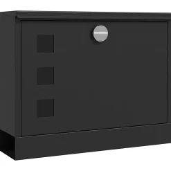 Homcom Boîte Aux Lettres 1 Porte-Boite aux lettres murale verrouillable 2 clés matériel de montage inclus dim. 36,5 x 11,5 x 29 cm métal anthracite