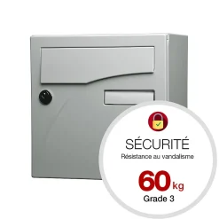 Renz Boite aux lettres Préface compact Gris polaire mat RAL 9006 M