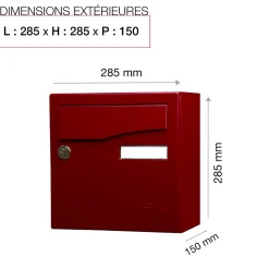 Renz Boîte Aux Lettres 1 Porte-Boite aux lettres Préface compact Rouge pourpre brillant 3004B