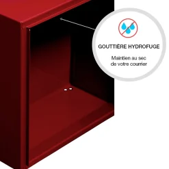 Renz Boîte Aux Lettres 1 Porte-Boite aux lettres Préface compact Rouge pourpre brillant 3004B