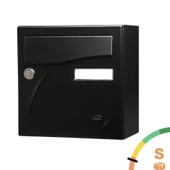 Renz Boîte Aux Lettres 1 Porte-Boite aux lettres Préface compact Noir mat RAL 9005M