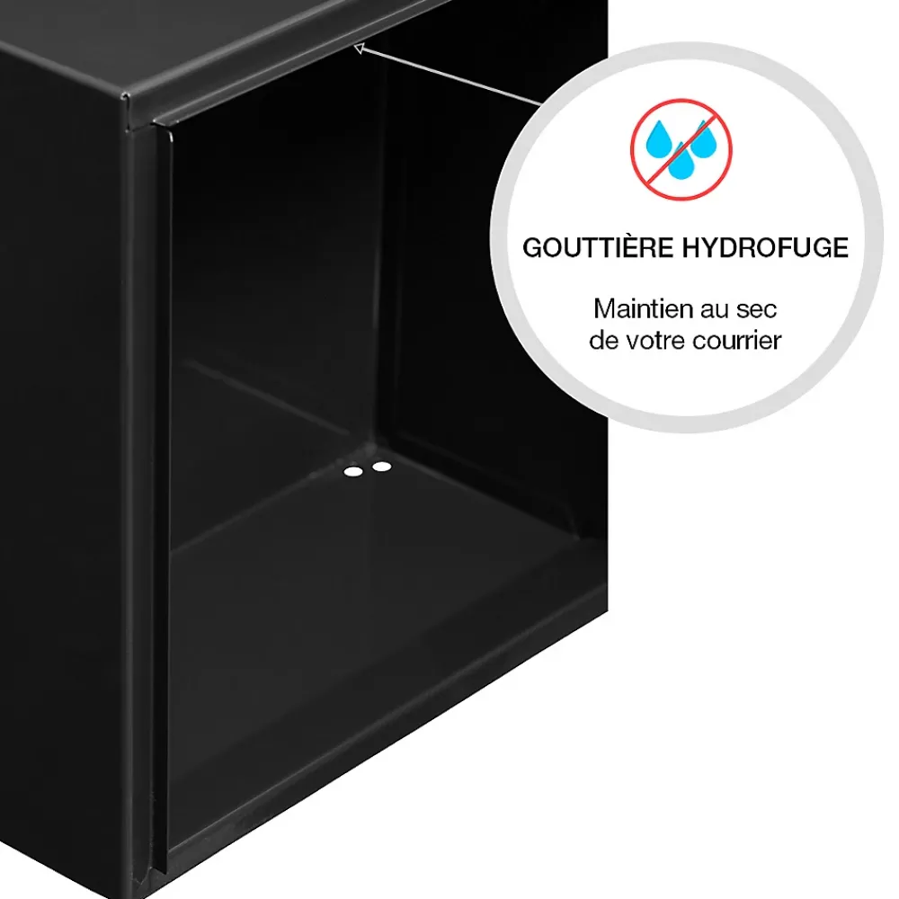 Renz Boîte Aux Lettres 1 Porte-Boite aux lettres Préface compact Noir mat RAL 9005M