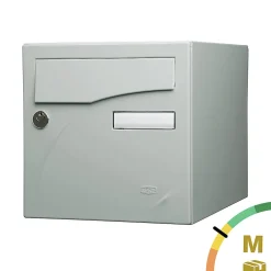 Renz Boîte Aux Lettres 1 Porte-Boite aux lettres Préface 2 portes Gris polaire mat RAL 9006 M