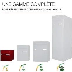 Renz Boîte Aux Lettres 1 Porte-Boite aux lettres Préface 1 porte Rouge pourpre brillant RAL 3004B