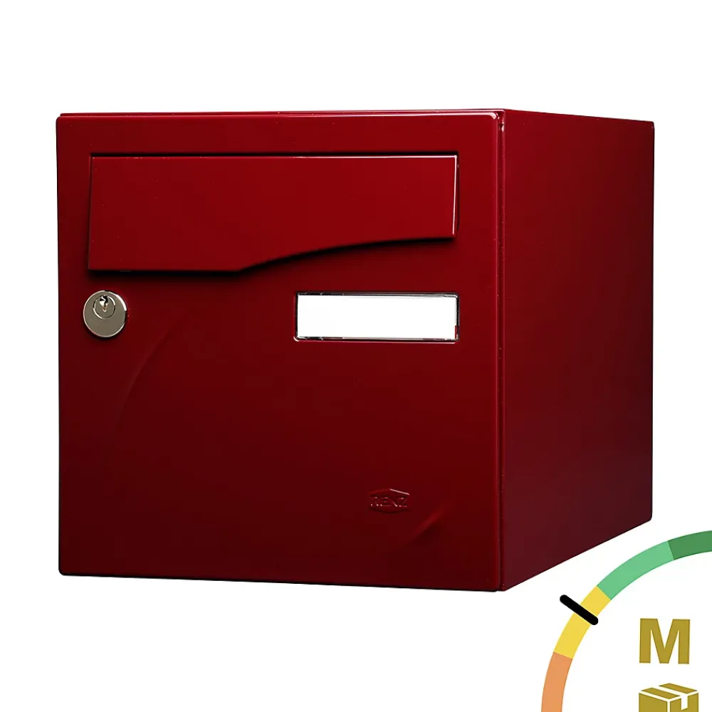 Renz Boîte Aux Lettres 1 Porte-Boite aux lettres Préface 1 porte Rouge pourpre brillant RAL 3004B