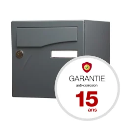 Renz Boîte Aux Lettres 1 Porte-Boite aux lettres Préface 1 porte Gris anthracite mat RAL 7016 M