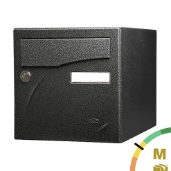 Renz Boite aux lettres Préface 1 porte Noir décor RAL 9005D