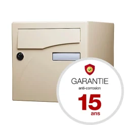 Renz Boîte Aux Lettres 1 Porte-Boite aux lettres Préface 1 porte Ivoire brillant RAL 1015B