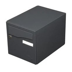 Renz Boîte Aux Lettres 1 Porte-Boite aux lettres Préface 1 porte Noir Sablé RAL 2100 MS