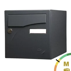 Renz Boîte Aux Lettres 1 Porte-Boite aux lettres Préface 1 porte Noir Sablé RAL 2100 MS