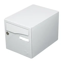 Renz Boite aux lettres Préface 1 porte Gris clair brillant RAL 7035B