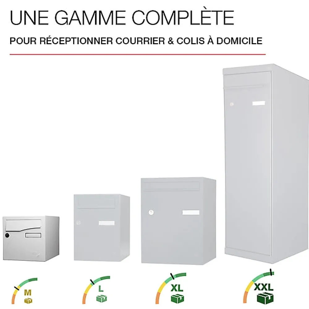 Renz Boite aux lettres Préface 1 porte Blanc brillant RAL 9016B