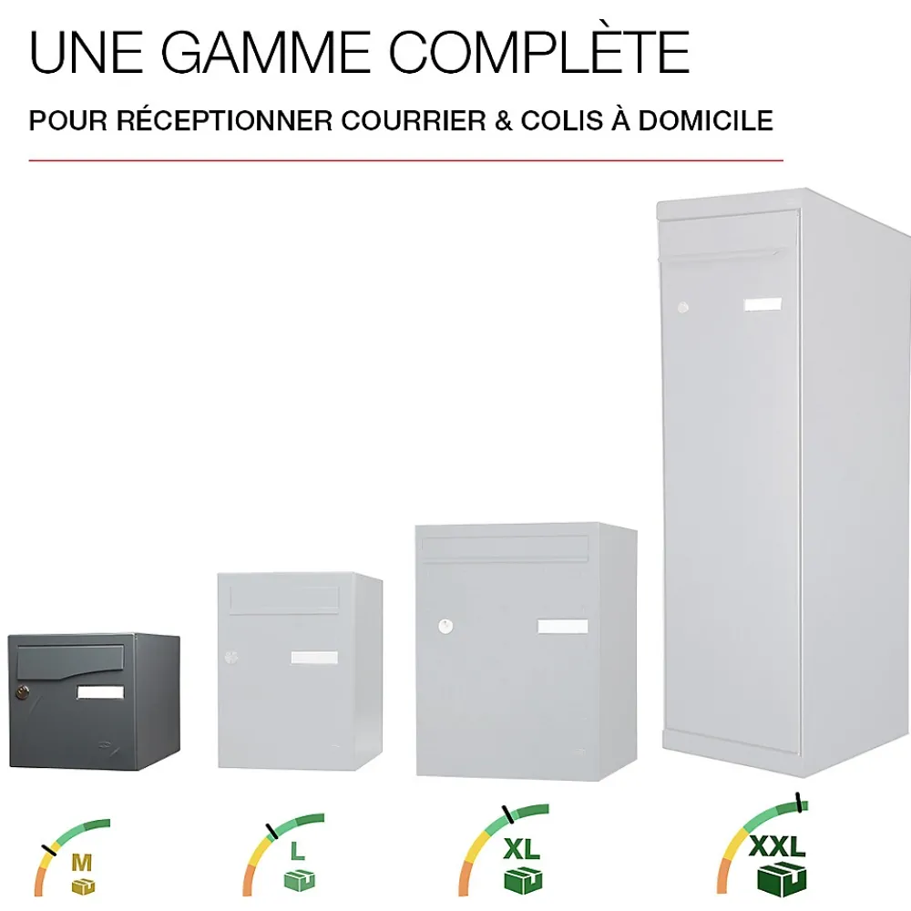Renz Boite aux lettres Préface 2 portes Gris anthracite RAL 7016M