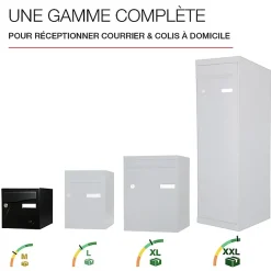 Renz Boite aux lettres Préface 2 portes Noir mat RAL 9005M