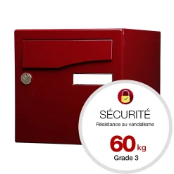 Renz Boite aux lettres Préface 2 portes Rouge pourpre brillant 3004B