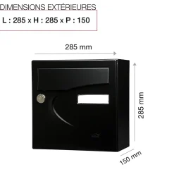 Renz Boite aux lettres Préférence Compact noir mat 9005M
