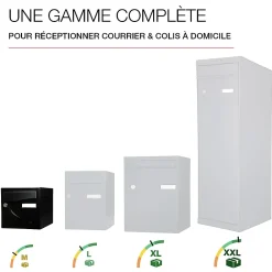 Renz Boite aux lettres Préférence 1 porte noir mat 9005M