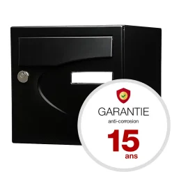 Renz Boite aux lettres Préférence 1 porte noir mat 9005M