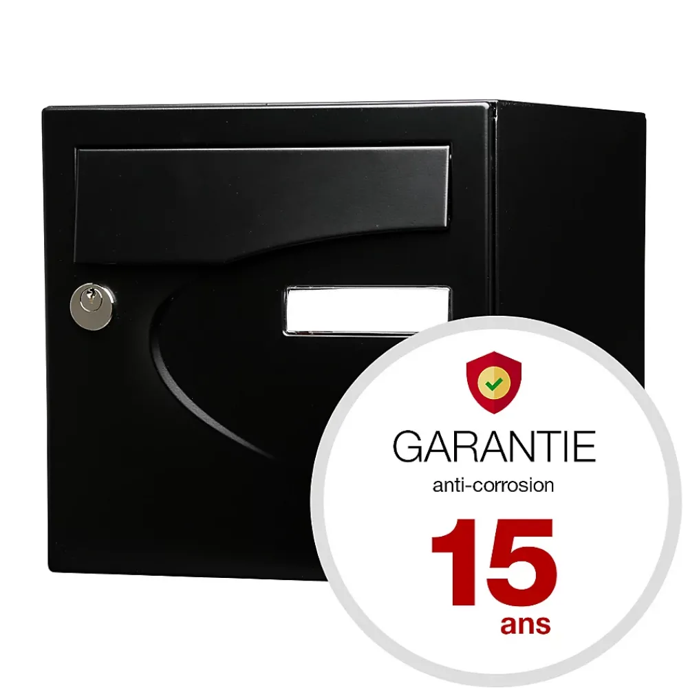 Renz Boite aux lettres Préférence 1 porte noir mat 9005M