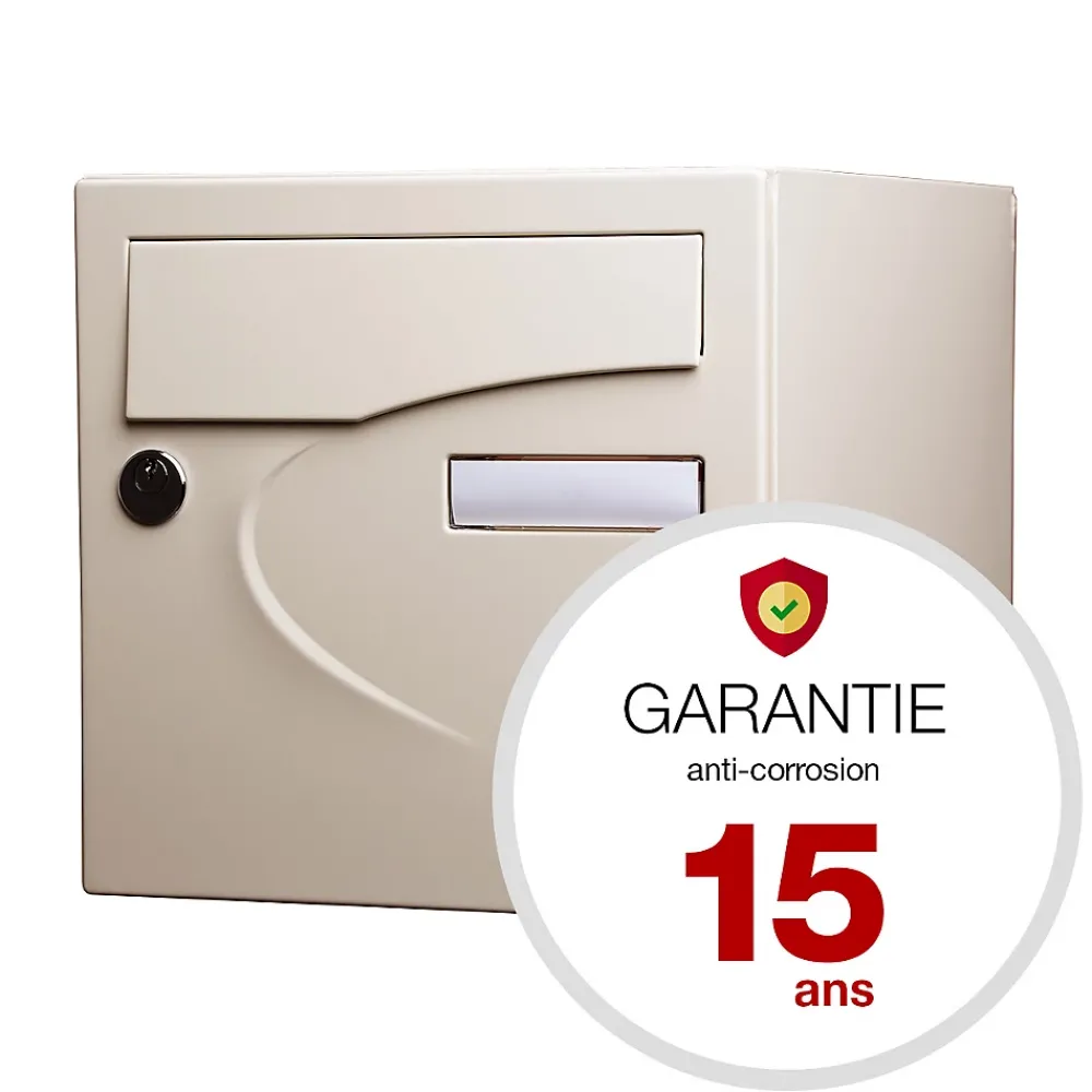 Renz Boite aux lettres Préférence 1 porte ivoire brillant 1015B