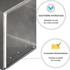 Renz Boite aux lettres Rivage 1 porte inox brossé