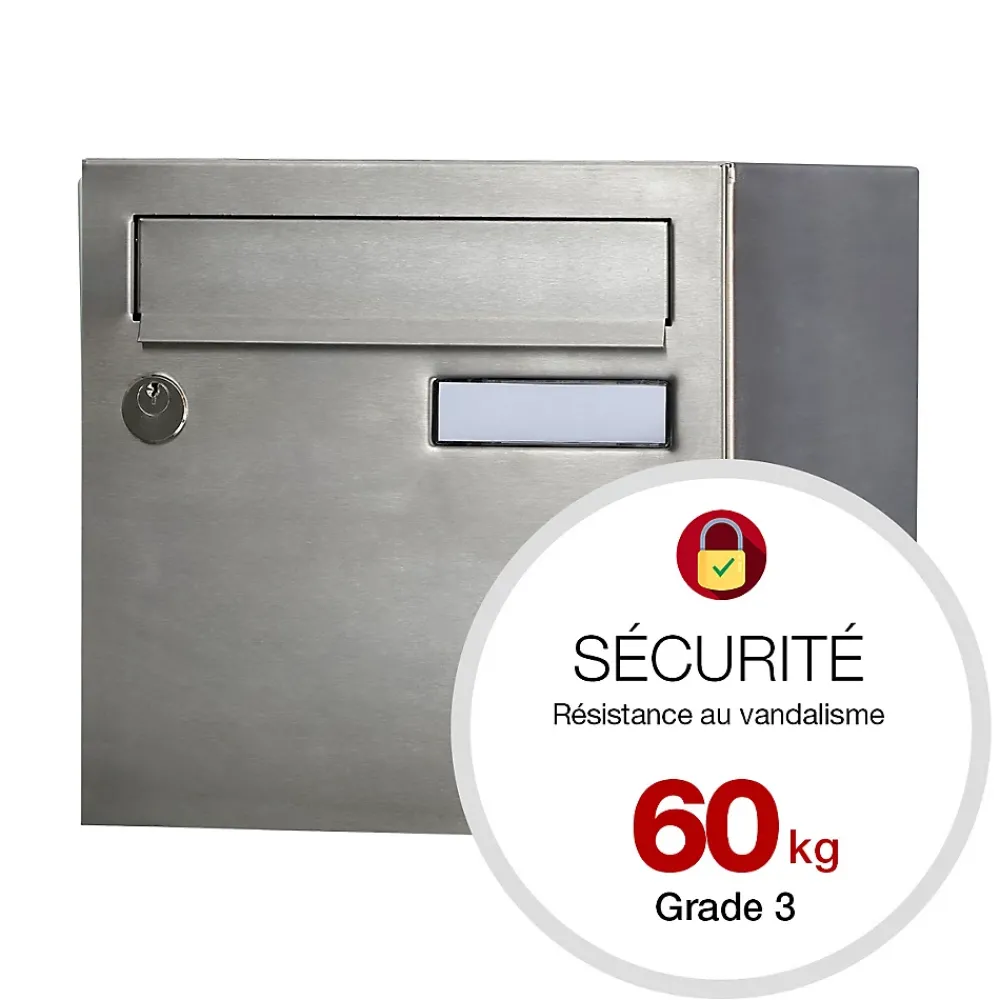 Renz Boite aux lettres Rivage 1 porte inox brossé