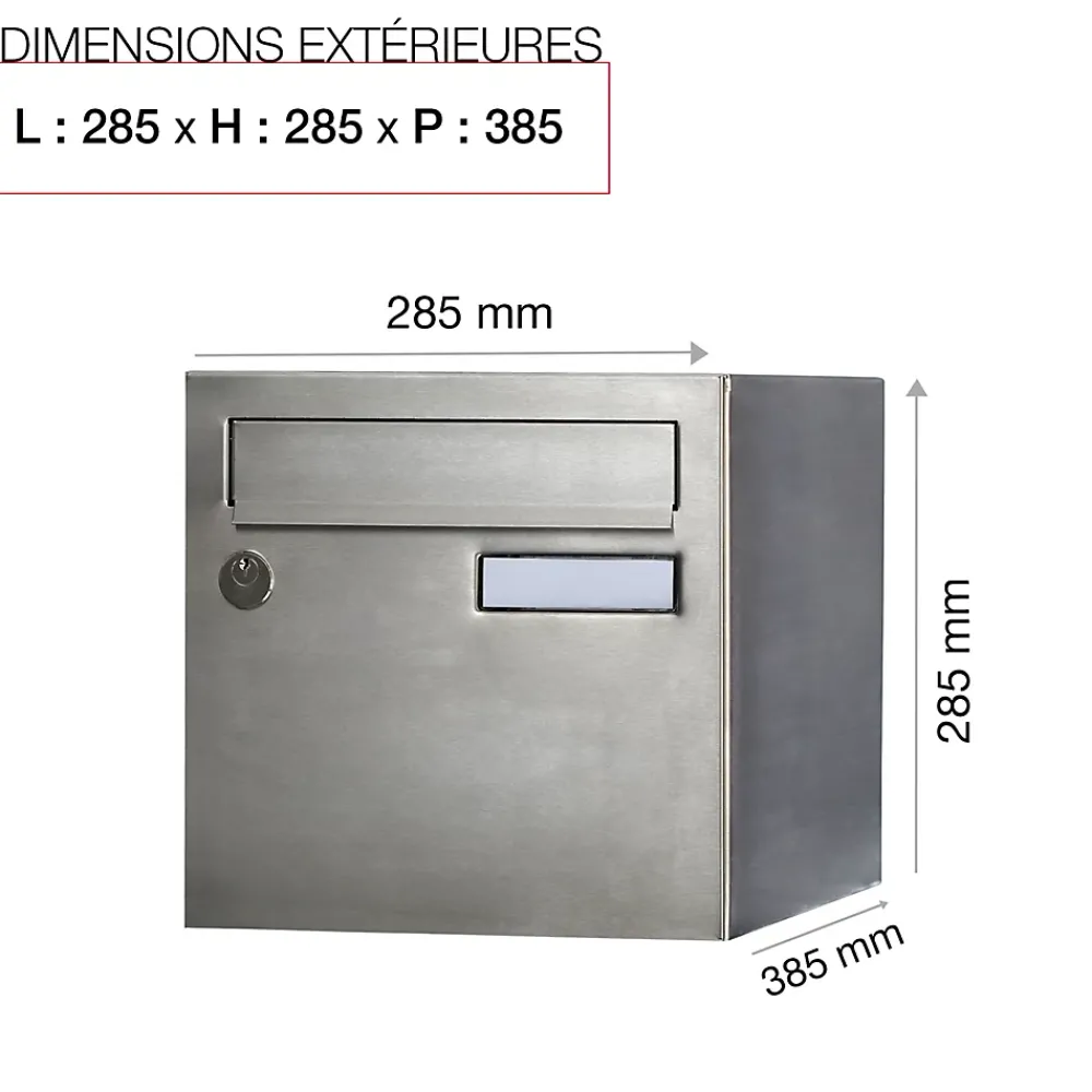 Renz Boite aux lettres Rivage 1 porte inox brossé