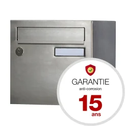 Renz Boîte Aux Lettres 2 Portes-Boite aux lettres Rivage 2 portes inox brossé