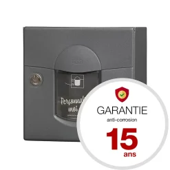Renz Boîte Aux Lettres 1 Porte-Boite aux lettres Soléa compact Gris anthracite aspect sablé REN 0206MS