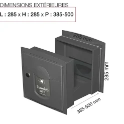 Renz Boite aux lettres Soléa à encastrer 2 portes Gris anthracite REN 0206 MS