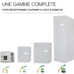 Renz Boîte Aux Lettres 2 Portes-Boite aux lettres Soléa à encastrer 2 portes Blanc mat 9010M
