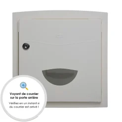 Renz Boite aux lettres Soléa à encastrer 2 portes Ton Pierre sablé 1013MS