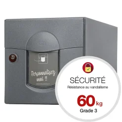 Renz Boite aux lettres Soléa 1 porte Gris anthracite aspect sablé REN 0206MS
