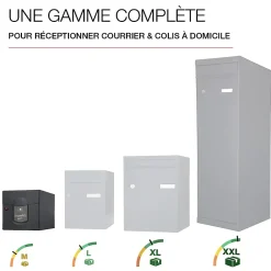 Renz Boîte Aux Lettres 1 Porte-Boite aux lettres Soléa 1 porte Noir Sablé 2100 MS