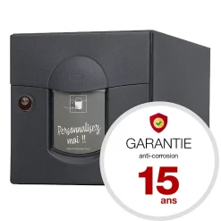 Renz Boîte Aux Lettres 1 Porte-Boite aux lettres Soléa 1 porte Noir Sablé 2100 MS