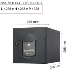 Renz Boîte Aux Lettres 1 Porte-Boite aux lettres Soléa 1 porte Noir Sablé 2100 MS
